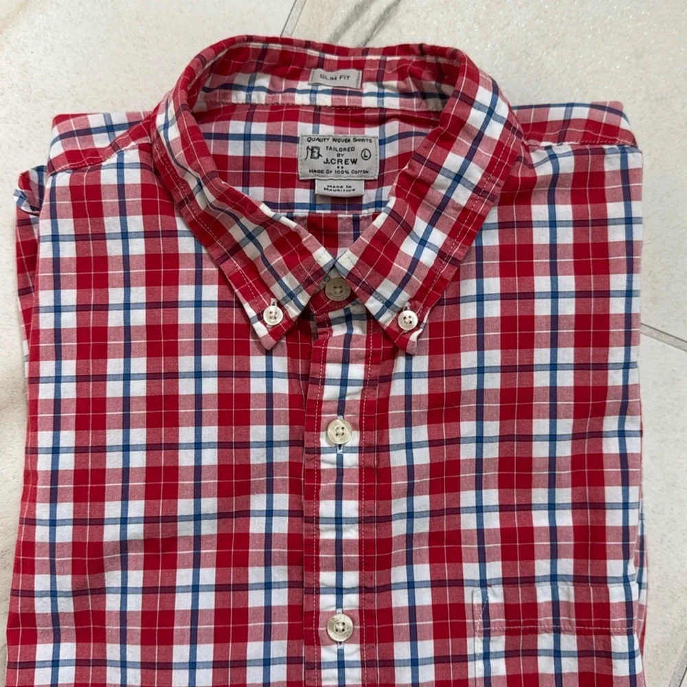 Men’s J. Crew slim fit gingham shirt